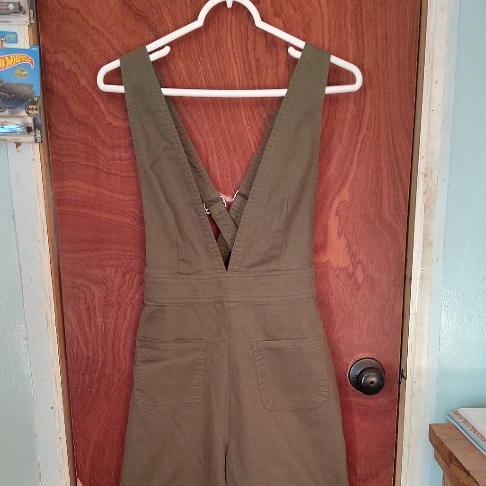 Sincerely Jules Khaki Sleeveless Jumpsuit